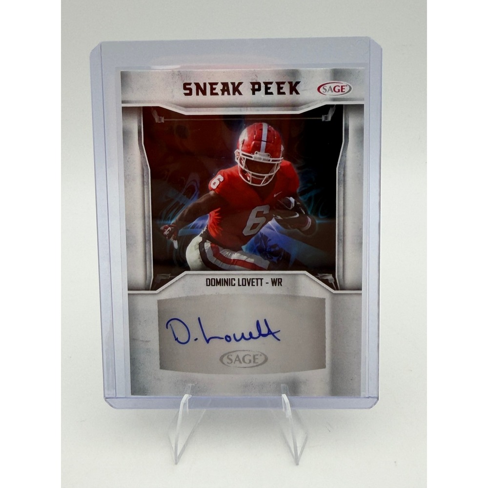 2024 SAGE Sneak Peek Dominic Lovett Autograph Georgia Bulldogs SPA-DL WR
